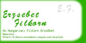 erzsebet filkorn business card