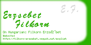 erzsebet filkorn business card